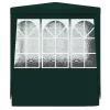 Zöld rendezvénysátor oldalfalakkal 2,5 x 2,5 m 90 g/m²