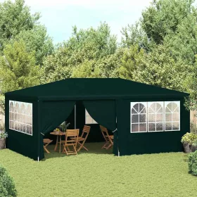 Zöld rendezvénysátor oldalfalakkal 4 x 6 m 90 g/m²