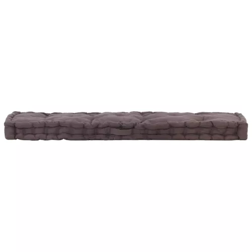 Antracitszürke pamut raklappadló-párna 120 x 40 x 7 cm
