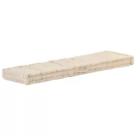Bézs pamut raklappadló-párna 120 x 40 x 7 cm