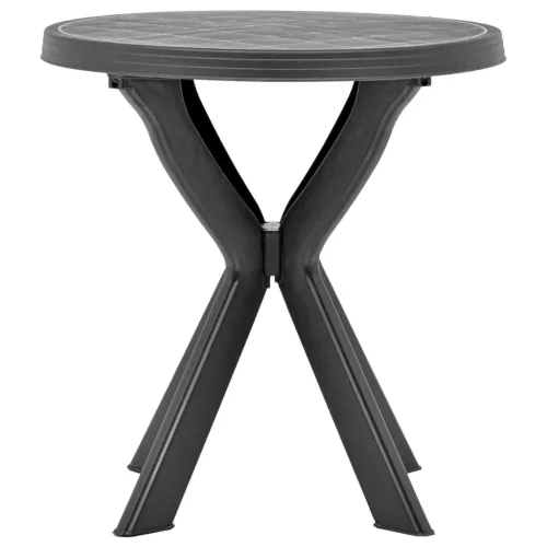 Antracitszürke műanyag bisztróasztal Ø70 cm