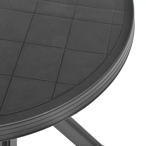 Antracitszürke műanyag bisztróasztal Ø70 cm