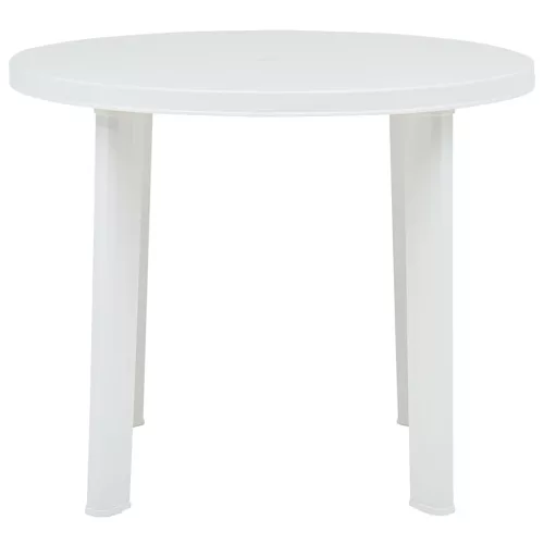 Fehér műanyag kerti asztal 89 cm