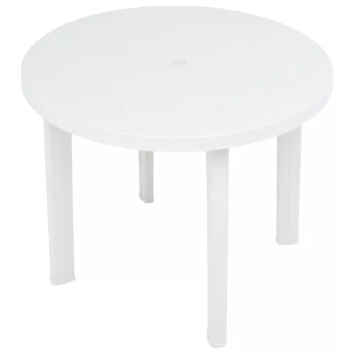 Fehér műanyag kerti asztal 89 cm