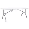 Fehér HDPE összecsukható kerti asztal 180 x 72 x 72 cm