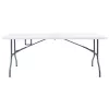 Fehér HDPE összecsukható kerti asztal 180 x 72 x 72 cm
