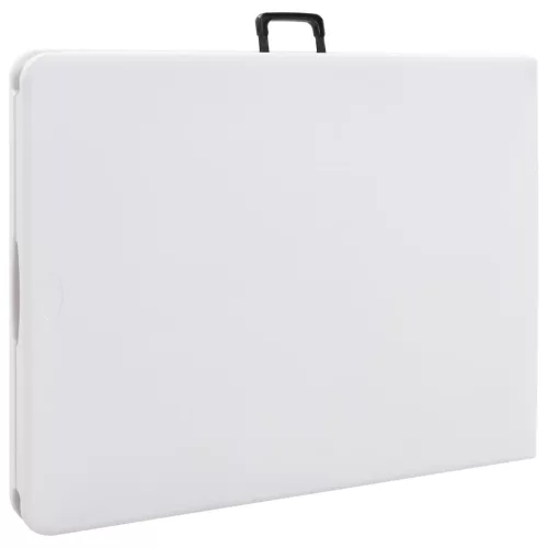 Fehér HDPE összecsukható kerti asztal 180 x 72 x 72 cm