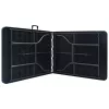 Fekete HDPE rattan szerű összecsukható kerti asztal 180x75x72cm