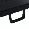 Fekete HDPE rattan szerű összecsukható kerti asztal 180x75x72cm