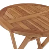 Összecsukható tömör tíkfa kerti asztal 60 cm