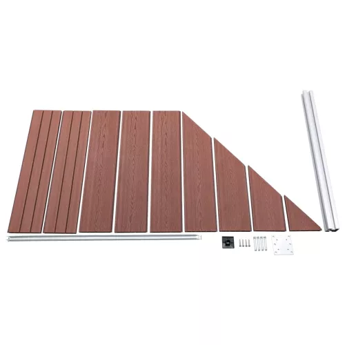 Barna WPC kerítéspanel 95 x (105-180) cm