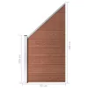 Barna WPC kerítéspanel 95 x (105-180) cm