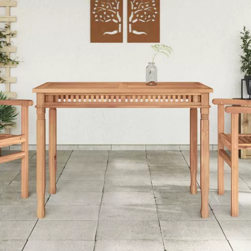 Tömör tíkfa kerti étkezőasztal 110 x 65 x 80 cm