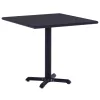Fekete kerti asztal 80 x 80 x 75 cm