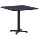 Fekete kerti asztal 80 x 80 x 75 cm
