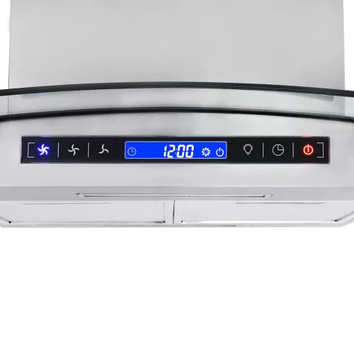 Érintős sziget páraelszívó LCD-kijelzővel 90 cm 756 m³/óra LED