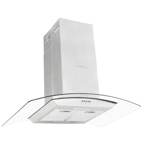 Rozsdamentes acél sziget páraelszívó 90 cm 756 m³/óra LED