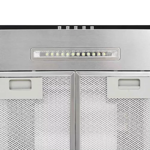Rozsdamentes acél sziget páraelszívó 90 cm 756 m³/óra LED