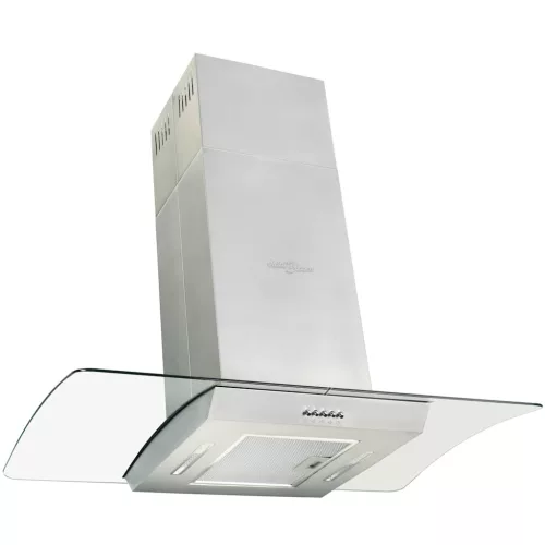 Rozsdamentes acél sziget páraelszívó 90 cm 756 m³/óra LED