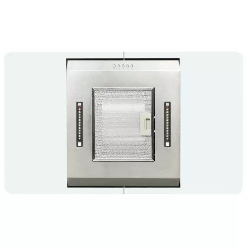 Rozsdamentes acél sziget páraelszívó 90 cm 756 m³/óra LED
