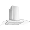 Rozsdamentes acél, fali páraelszívó 90 cm 756 m³/óra LED