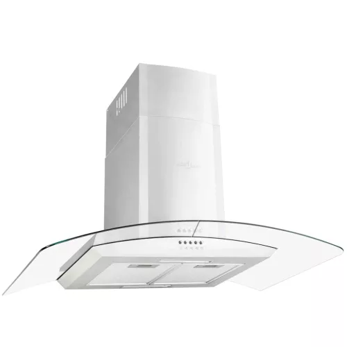 Rozsdamentes acél, fali páraelszívó 90 cm 756 m³/óra LED