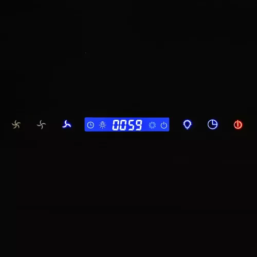 Fekete rozsdamentes acél fali páraelszívó 756 m³/h 60 cm
