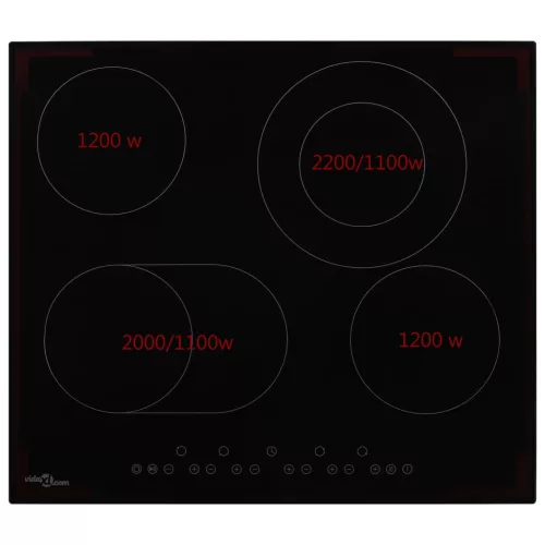 4 égős kerámia főzőlap érintésérzékeny vezérlőpanellel 6600 W