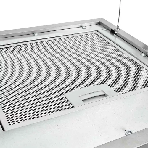 Rozsdamentes acél LCD érintőképernyős sziget páraelszívó 37 cm