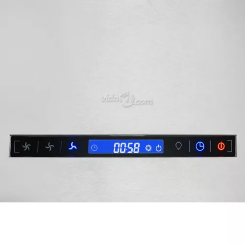 Rozsdamentes acél LCD érintőképernyős sziget páraelszívó 55 cm