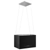 Porszórt acél LCD érintőképernyős sziget páraelszívó 55 cm
