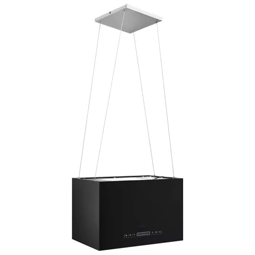 Porszórt acél LCD érintőképernyős sziget páraelszívó 55 cm