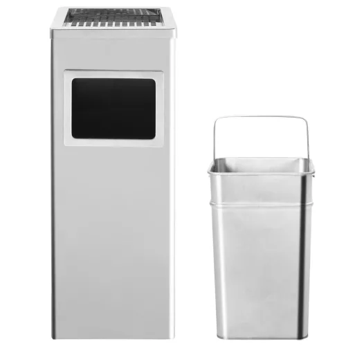 Rozsdamentes acél szemeteskuka hamutartóval 36 liter