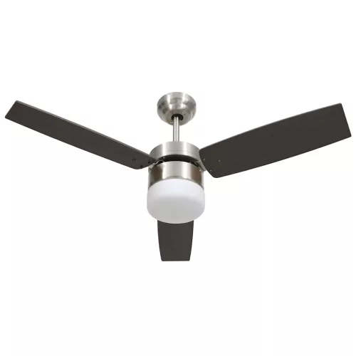 Sötétbarna mennyezeti ventilátor lámpával/távirányítóval 108 cm