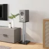 2 db 2 oszlopos fekete-ezüst edzett üveg hangszóró állvány
