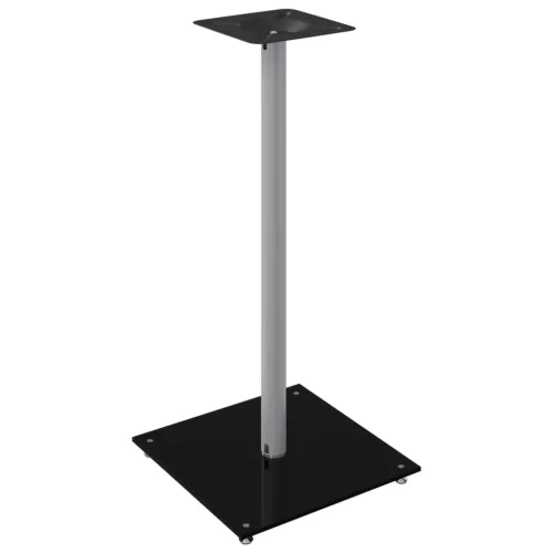 2 db 1 oszlopos fekete-ezüst edzett üveg hangszóró állvány