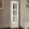 Elegáns fehér fa könyvespolc szekrény 3 polccal