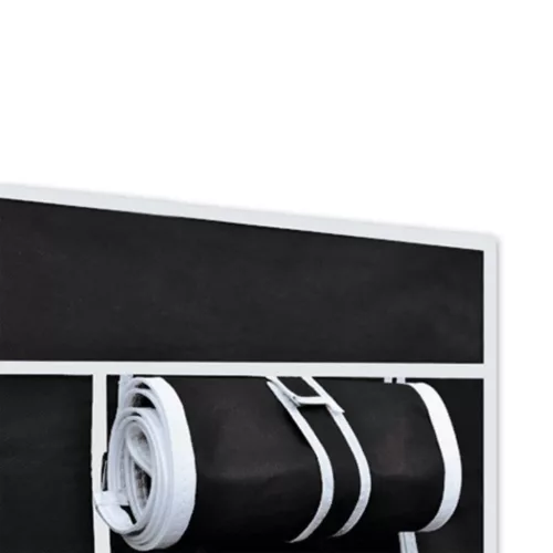 Fekete összecsukható ruhásszekrény 110 x 45 x 175 cm