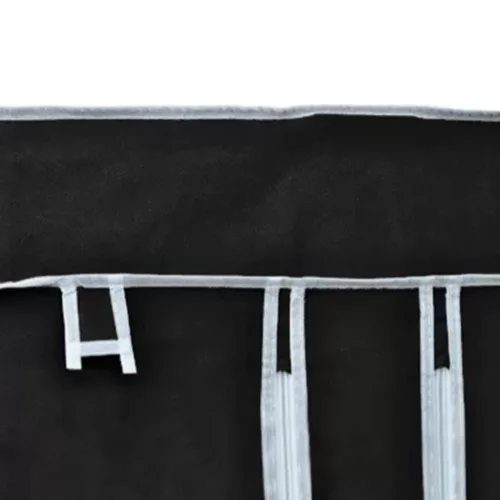 Fekete összecsukható ruhásszekrény 110 x 45 x 175 cm