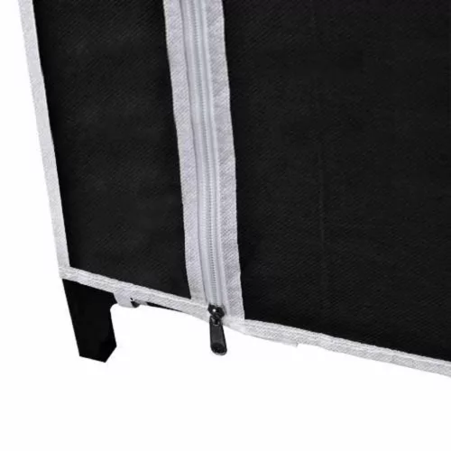 Fekete összecsukható ruhásszekrény 110 x 45 x 175 cm