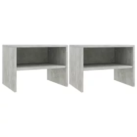   2 db betonszürke szerelt fa éjjeliszekrény 40 x 30 x 30 cm