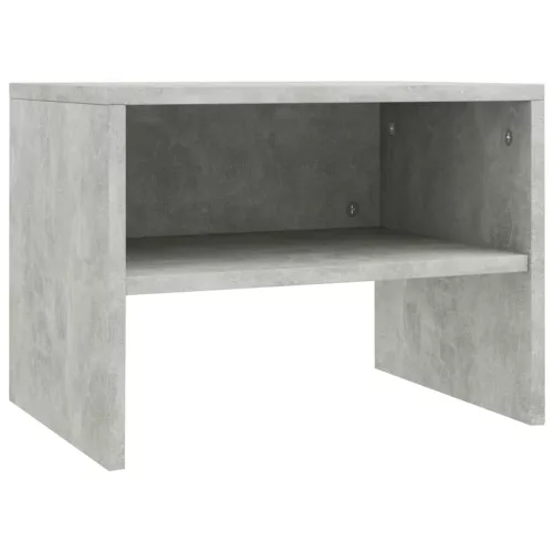 2 db betonszürke szerelt fa éjjeliszekrény 40 x 30 x 30 cm