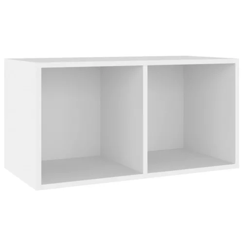 Fehér szerelt fa lemeztároló doboz 71 x 34 x 36 cm