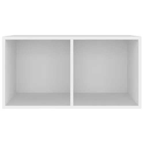 Fehér szerelt fa lemeztároló doboz 71 x 34 x 36 cm