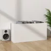 Fehér szerelt fa lemeztároló doboz 71 x 34 x 36 cm