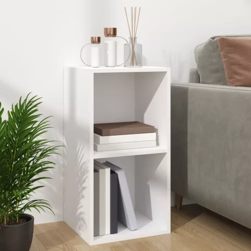 Fehér szerelt fa lemeztároló doboz 71 x 34 x 36 cm