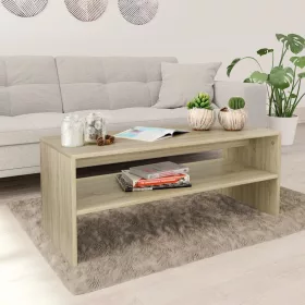   Sonoma tölgy színű szerelt fa dohányzóasztal 100 x 40 x 40 cm