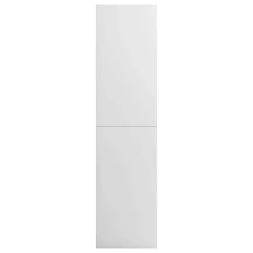 Magasfényű fehér szerelt fa ruhásszekrény 100 x 50 x 200 cm