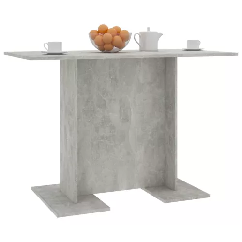 Betonszürke szerelt fa étkezőasztal 110 x 60 x 75 cm