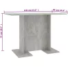 Betonszürke szerelt fa étkezőasztal 110 x 60 x 75 cm